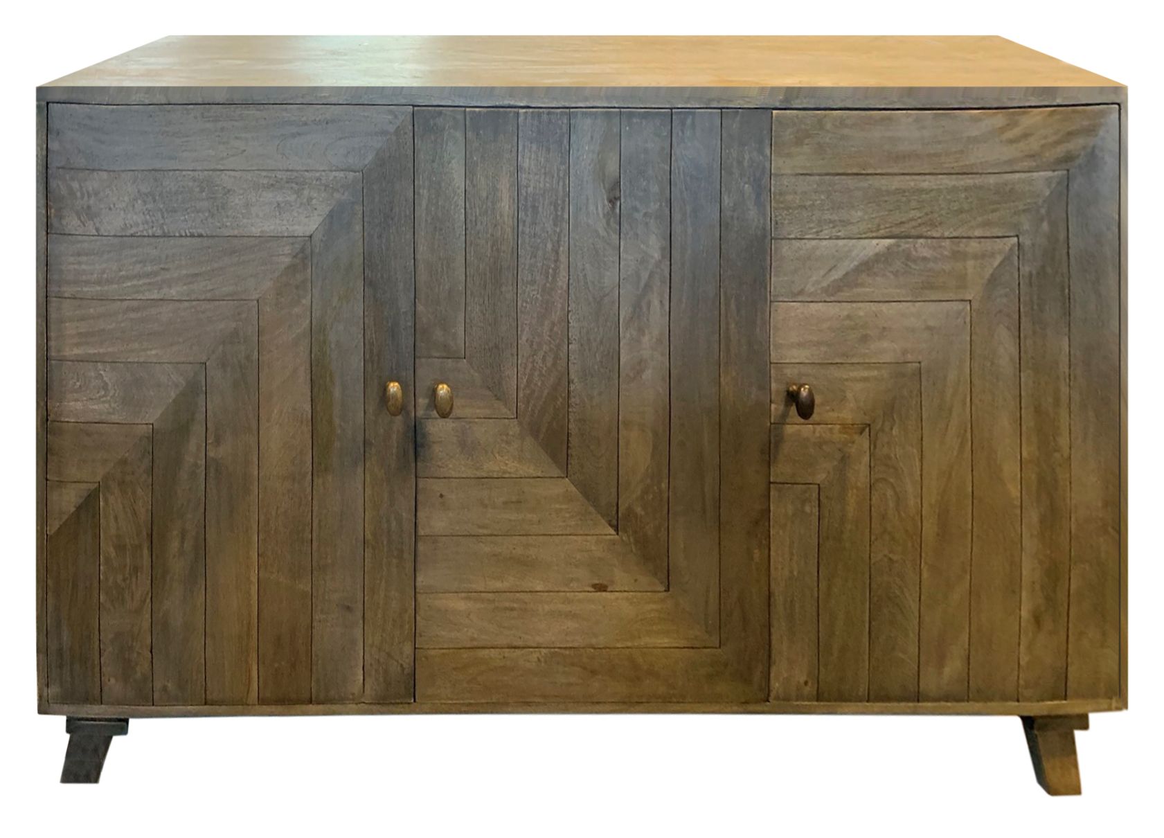 Bengal Manor 60"W Puritan Wood 3-Door Geometric Sideboard