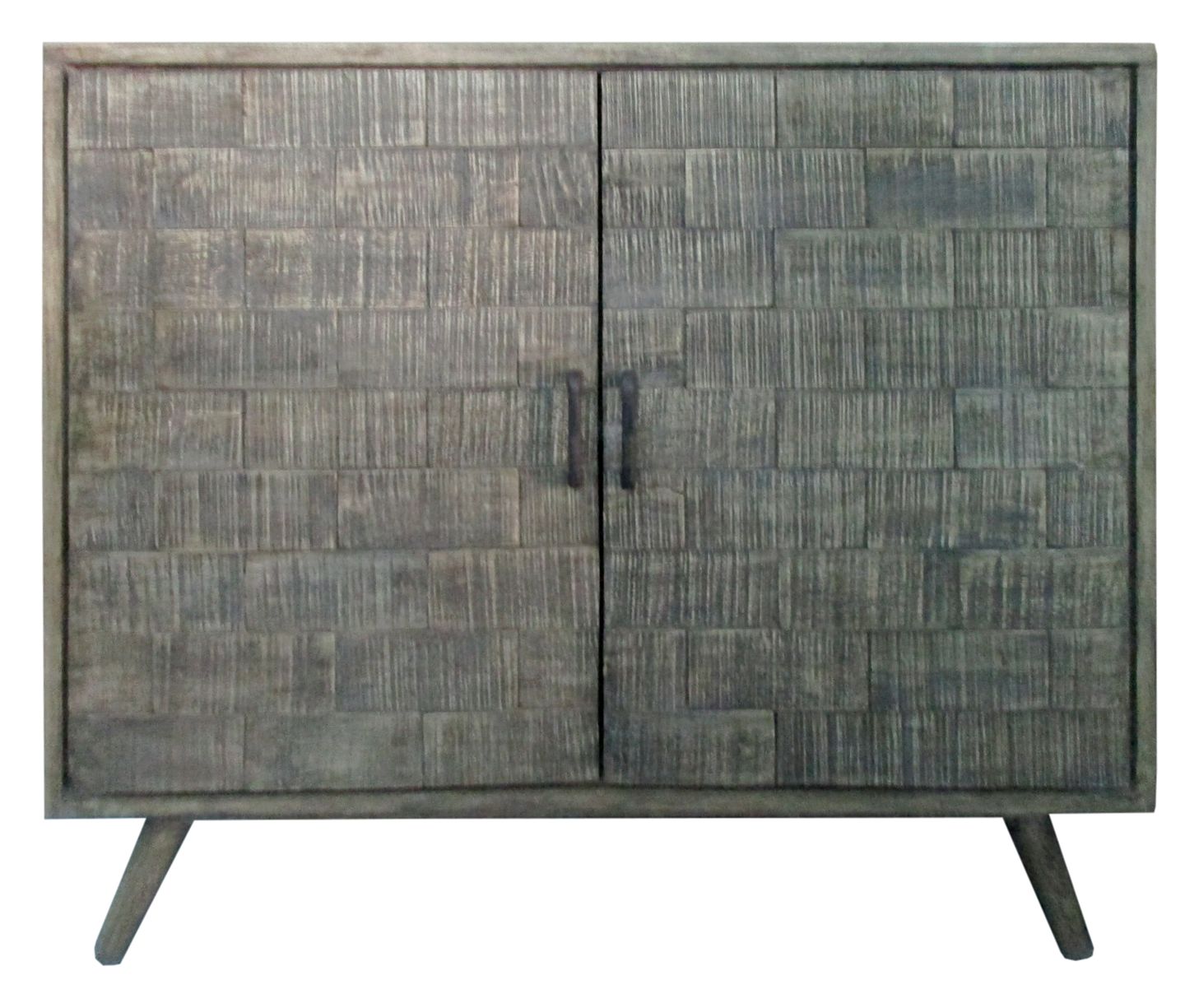 Bengal Manor 38" Wide Rough Hewn 2-Door Tile Wood Cabinet