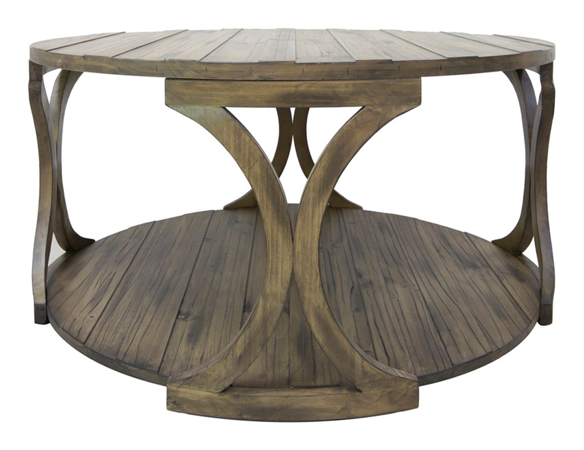 Hawthorne Estate 38" Wide Sierra Pine Round Cocktail Table
