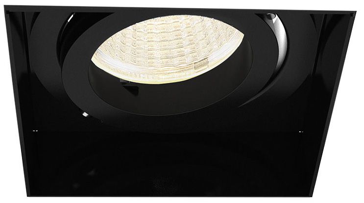 Amigo 3" Black 15 Watt LED Square Trimless Gimbal Downlight