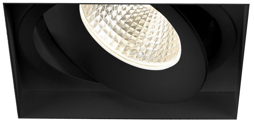Amigo 6 1/8" Black 26W LED Square Trimless Gimbal Downlight