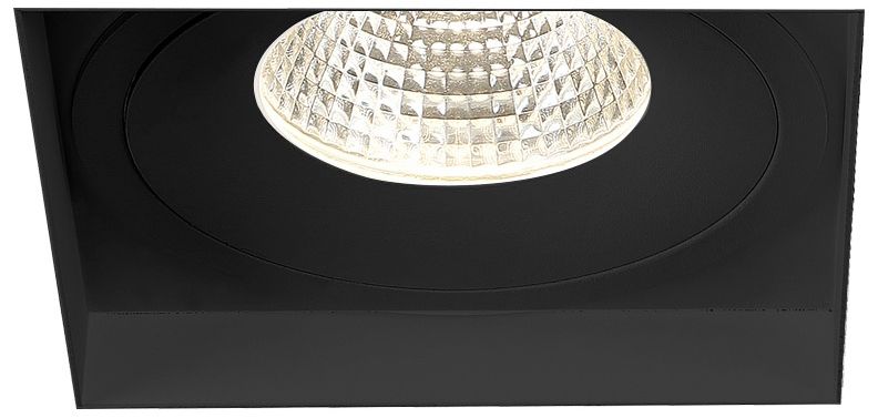Amigo 6 1/8" Black 26 Watt LED Square Trimless Downlight