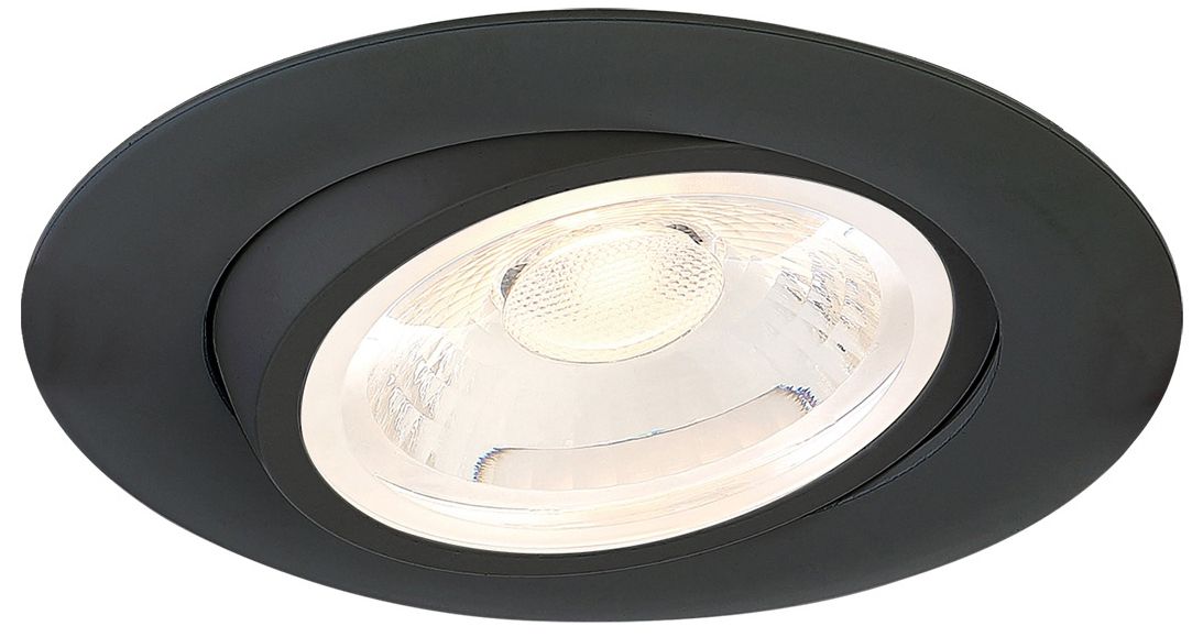 Eurofase 4" Black 11W LED Round Gimbal Recessed Downlight