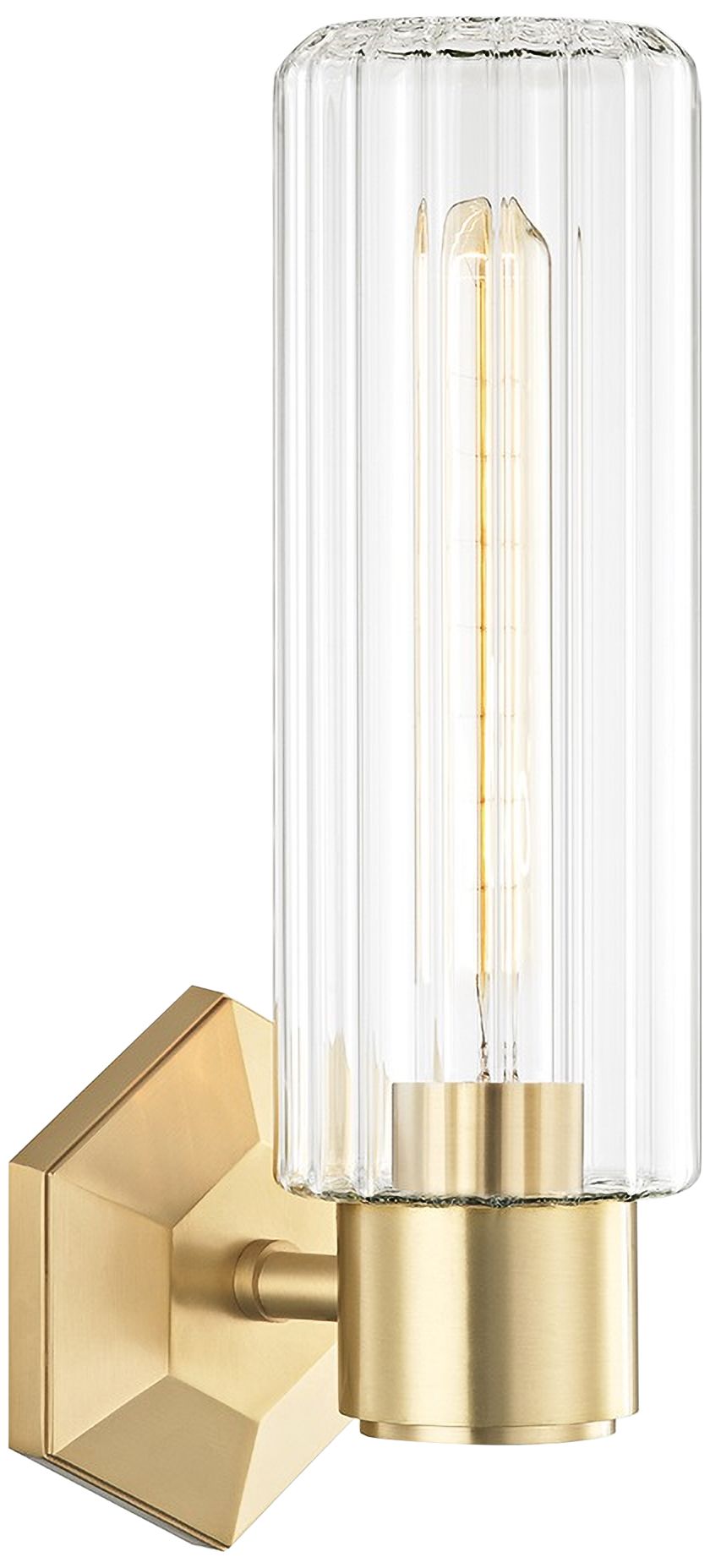 Hudson Valley Roebling 14 3/4" High Aged Brass Wall Sconce