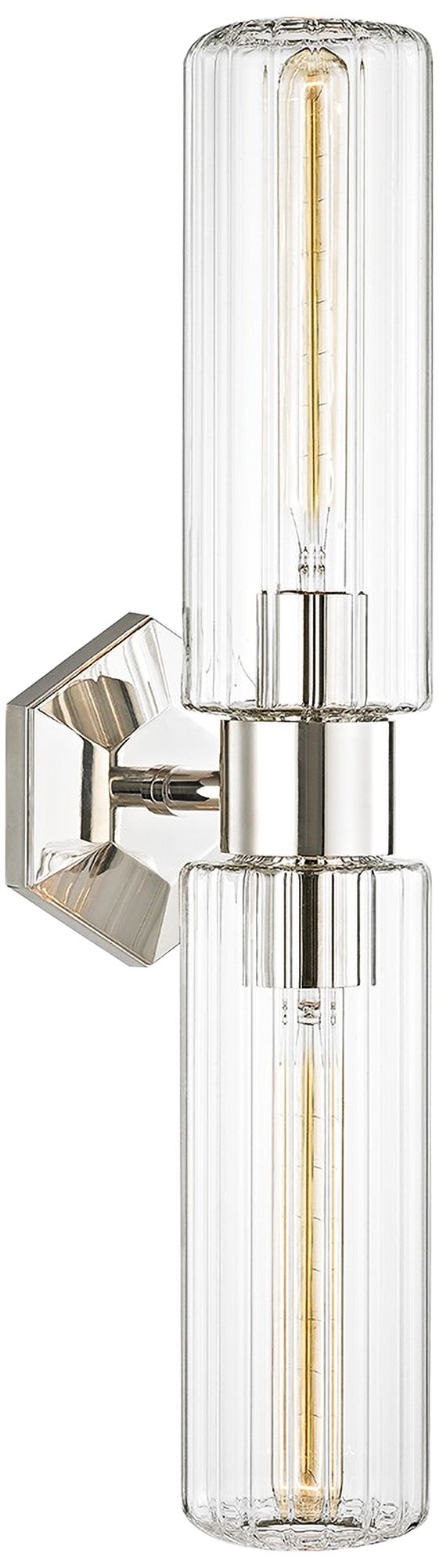 Roebling 23 3/4" High Polished Nickel 2Light Wall Sconce 81G76