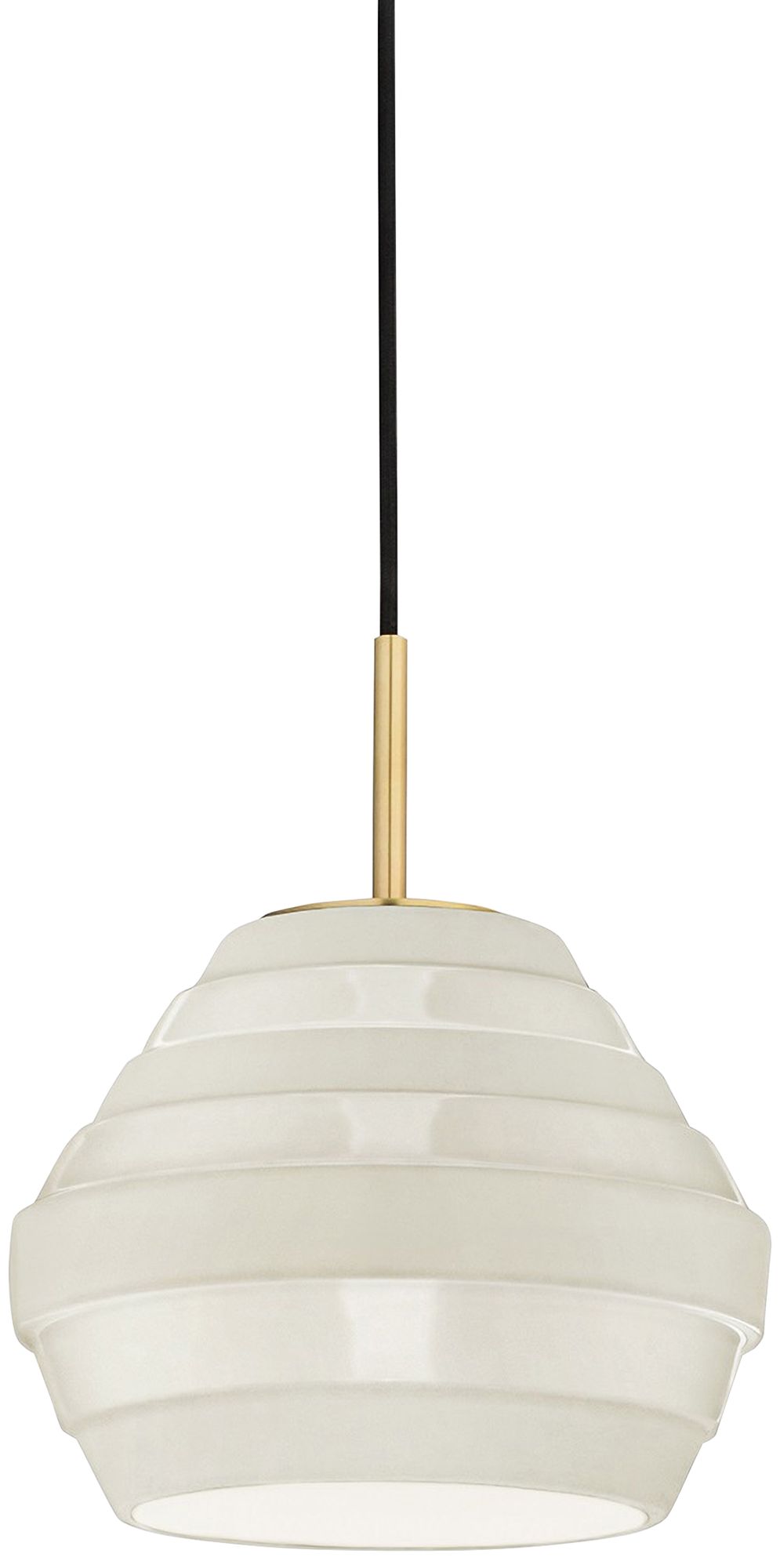 Hudson Valley Calverton 10"W Aged Brass Mini Pendant Light