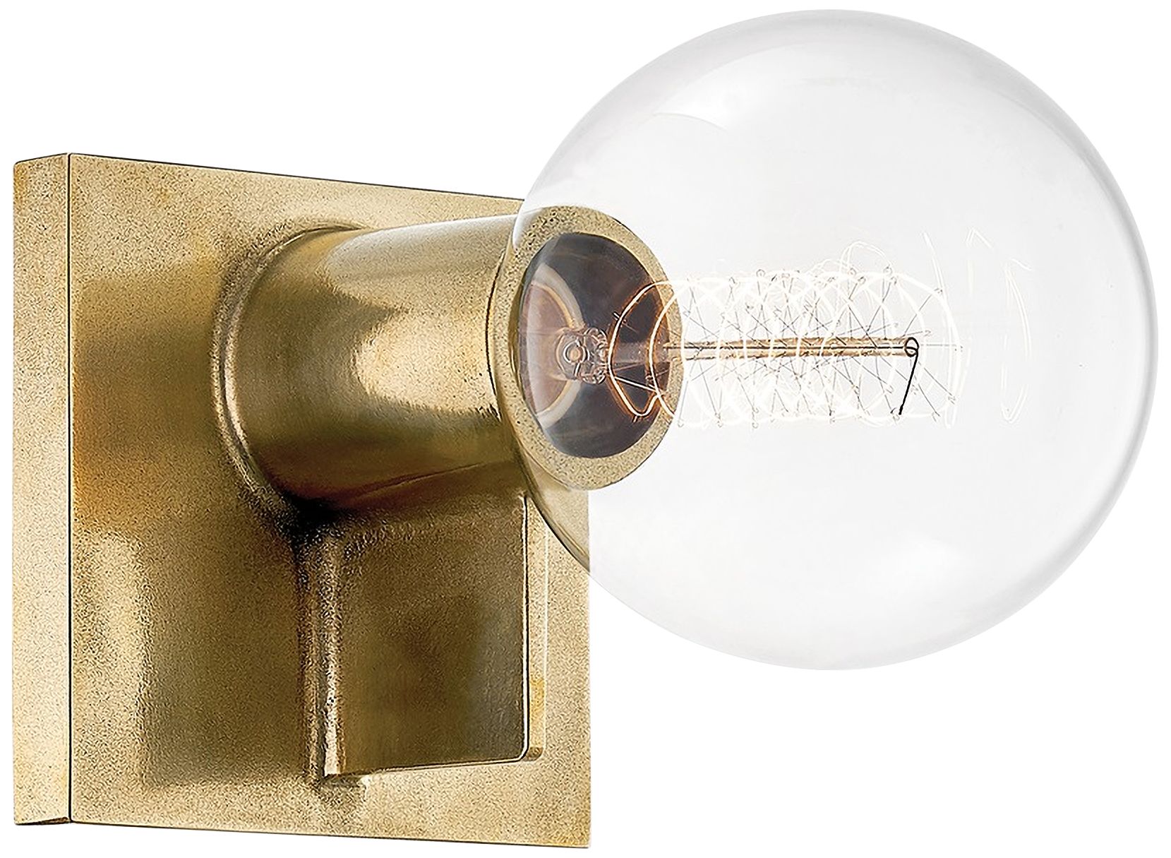 Hudson Valley Bodine 5 1/4" High Aged Brass Wall Sconce