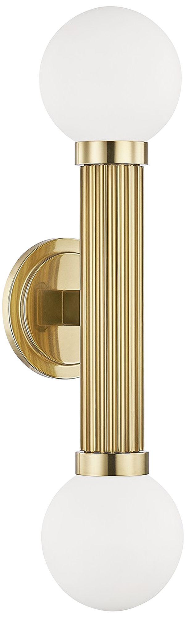 Reade 21 3/4" High Aged Brass 2-Light LED Wall Sconce