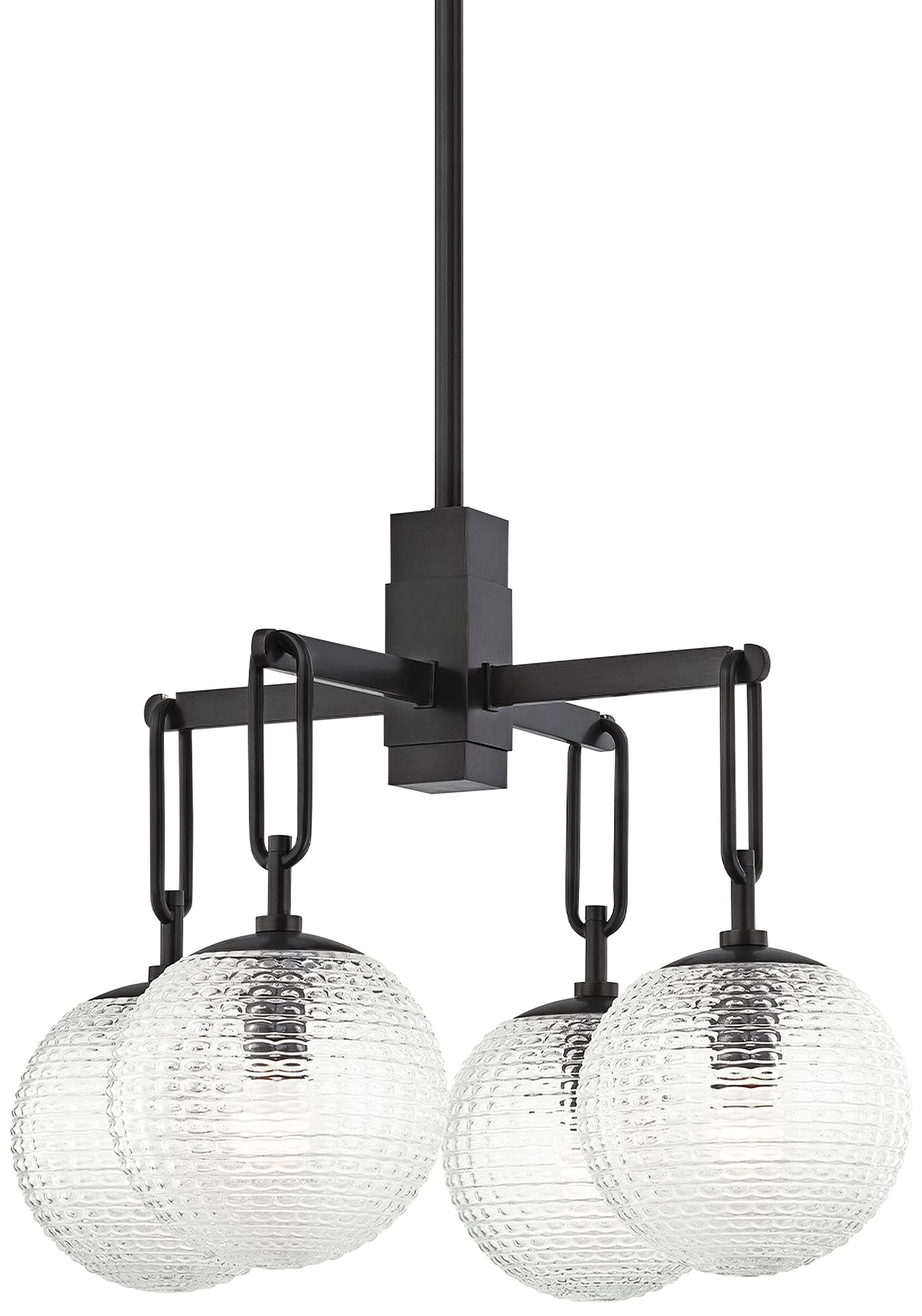 Hudson Valley Jewett 24" Wide Old Bronze 4-Light Chandelier