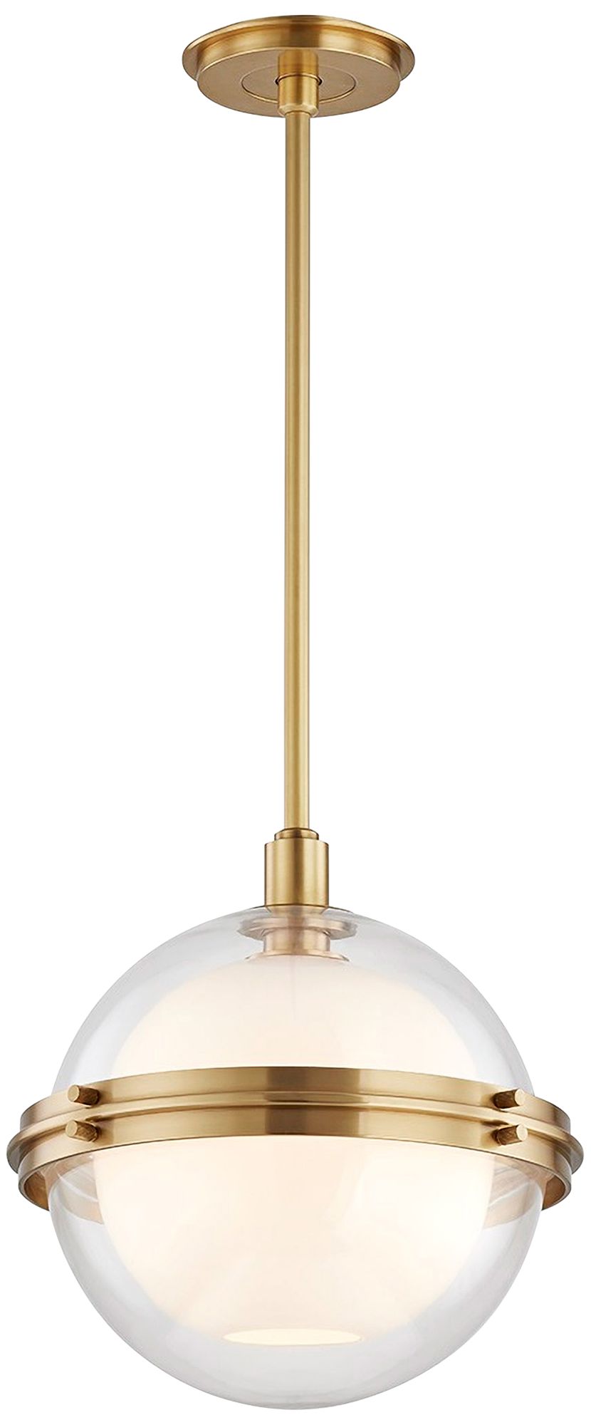 Hudson Valley Northport 14" Wide Aged Brass Pendant Light