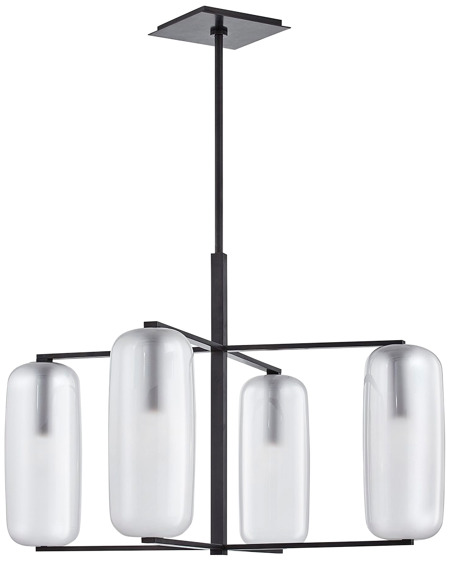 Hudson Valley Pebble 33 1/2"W Old Bronze 4-Light Chandelier