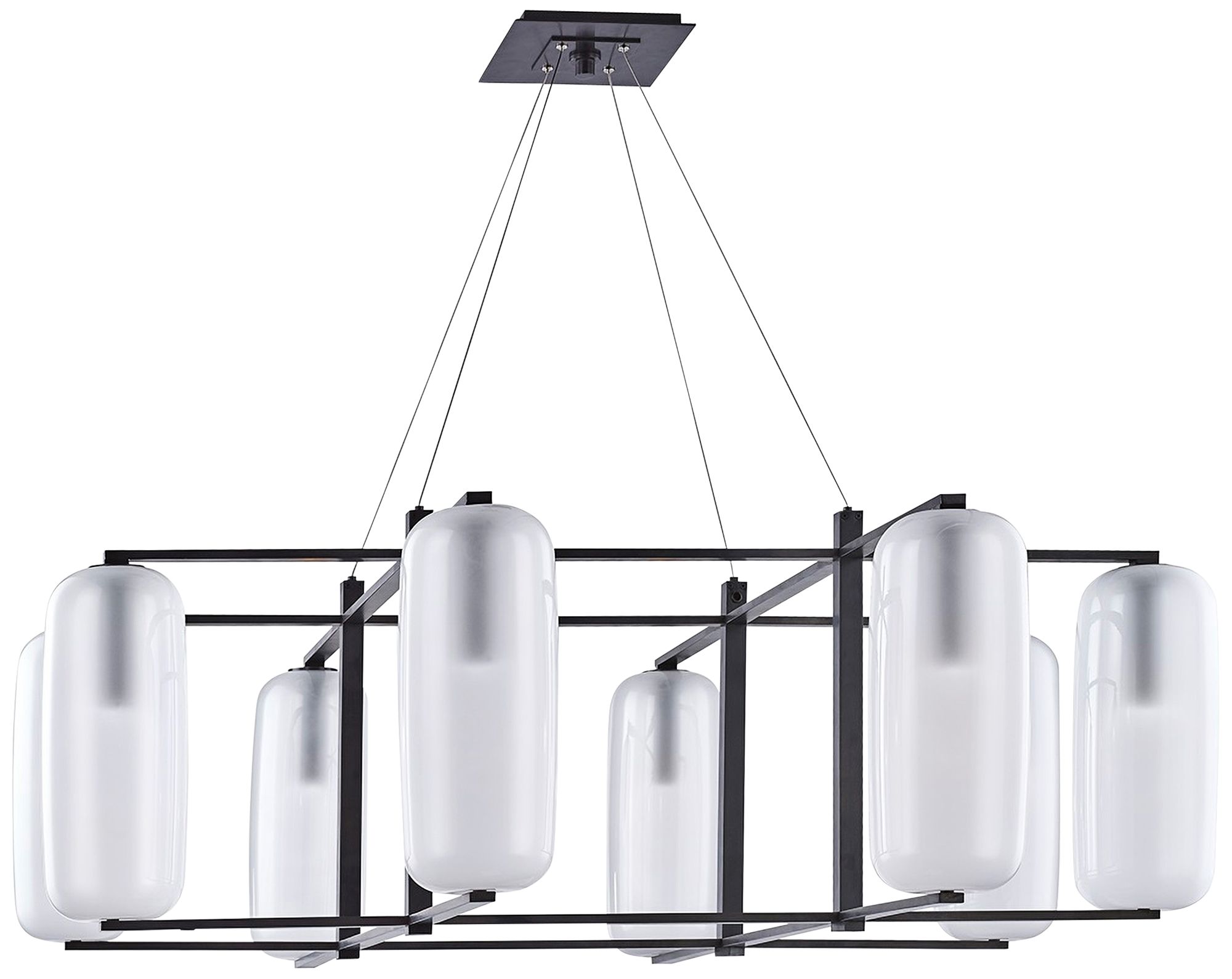 Hudson Valley Pebble 48" Wide Old Bronze 8-Light Chandelier