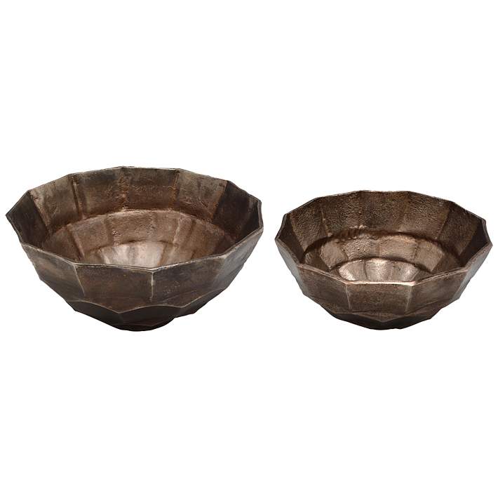 Crestview Collection Lark Bronze Decorative Bowls Set Of 2