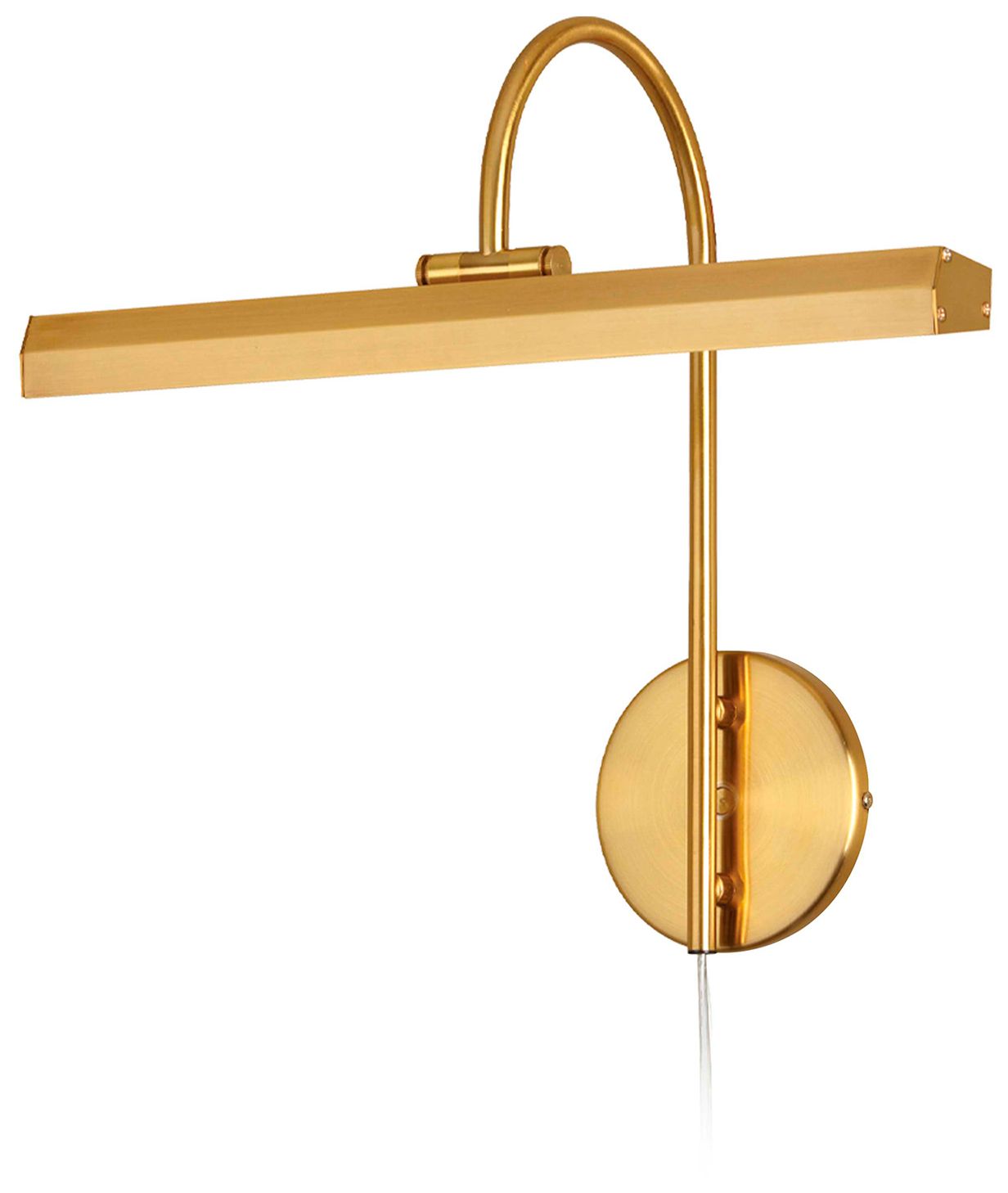 Staccato16 1/4" Wide Aged Brass LED Picture Light