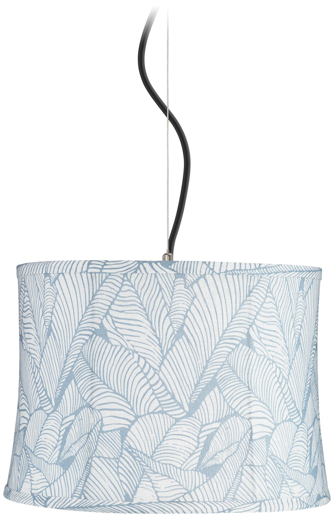 Grange Blue Leaf Shade 14" Wide Pendant Light