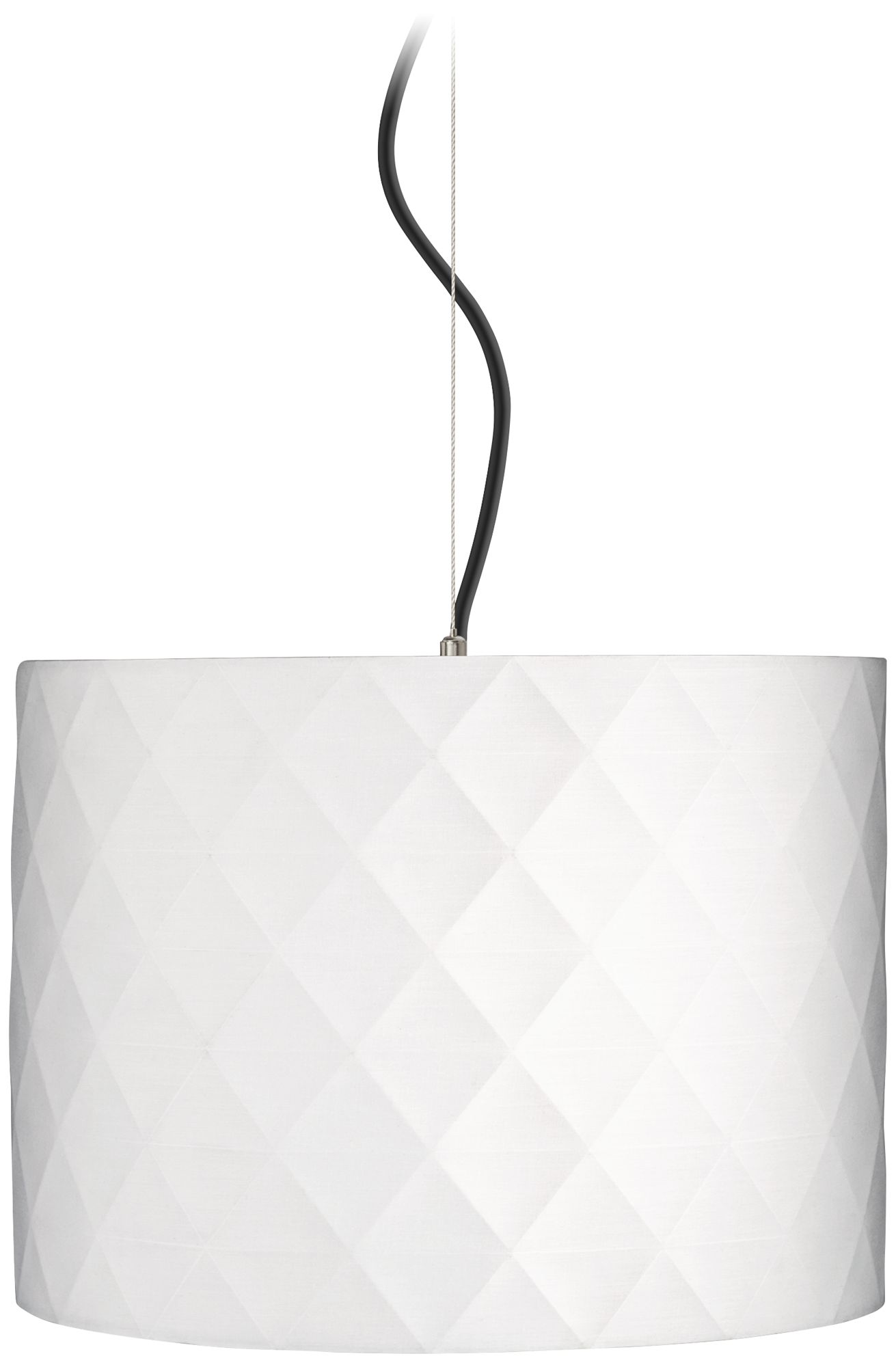 Off-White Diamond Shade 15" Wide Pendant Light