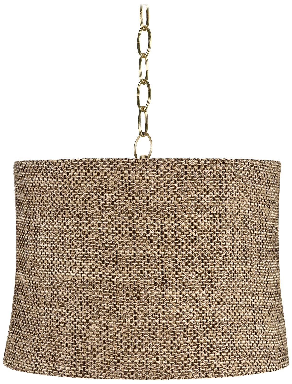 Dortmund 14" Wide Antique Brass Shaded Pendant Light