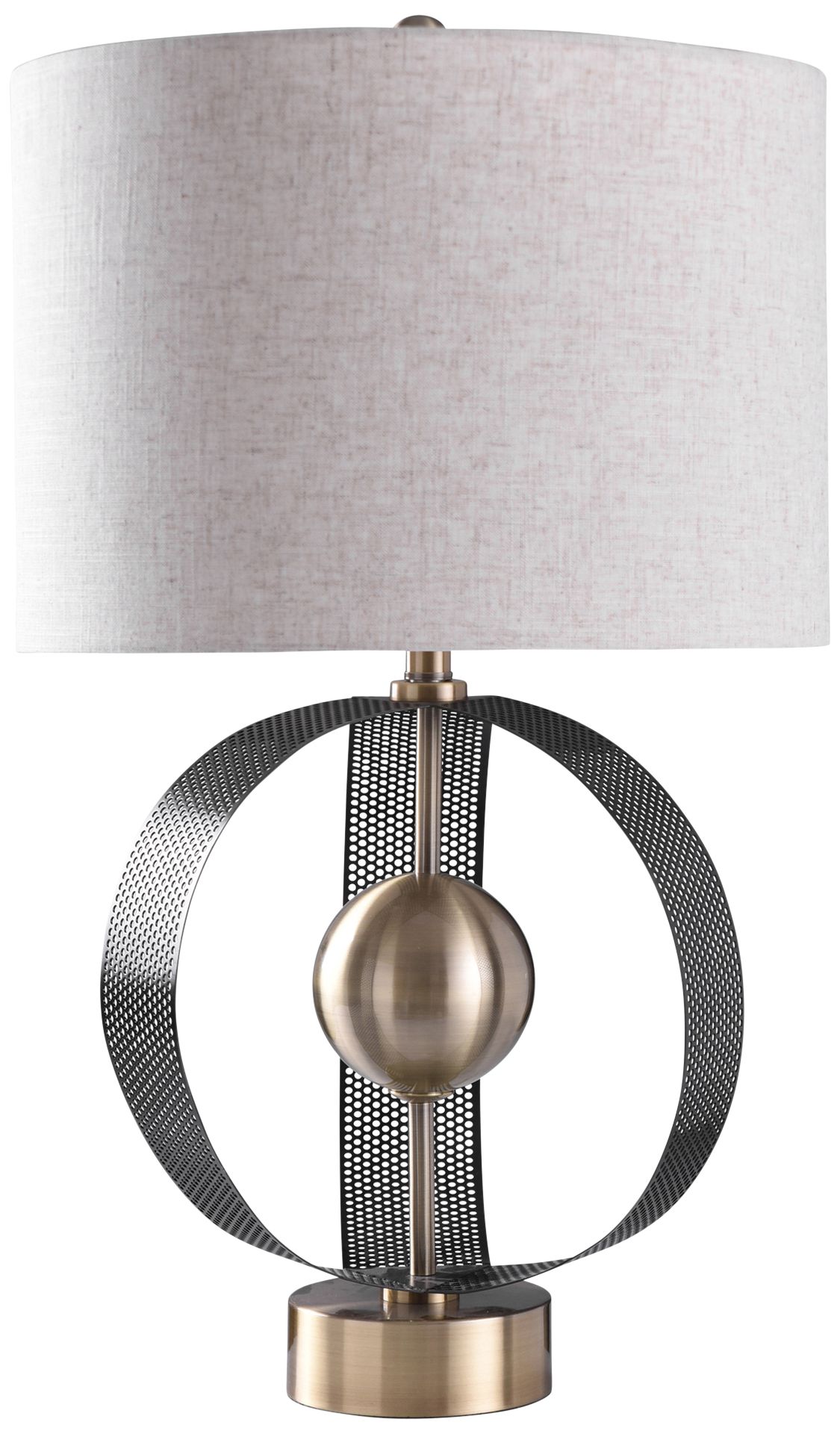 Havant Gold Sphere Sculptural Perforated Metal Table Lamp