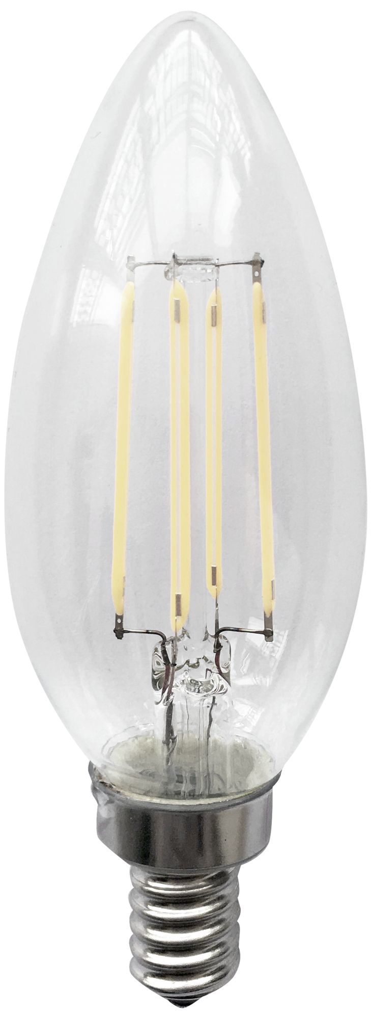 40W Equivalent 4W Clear E12 Base Filament LED Light Bulb