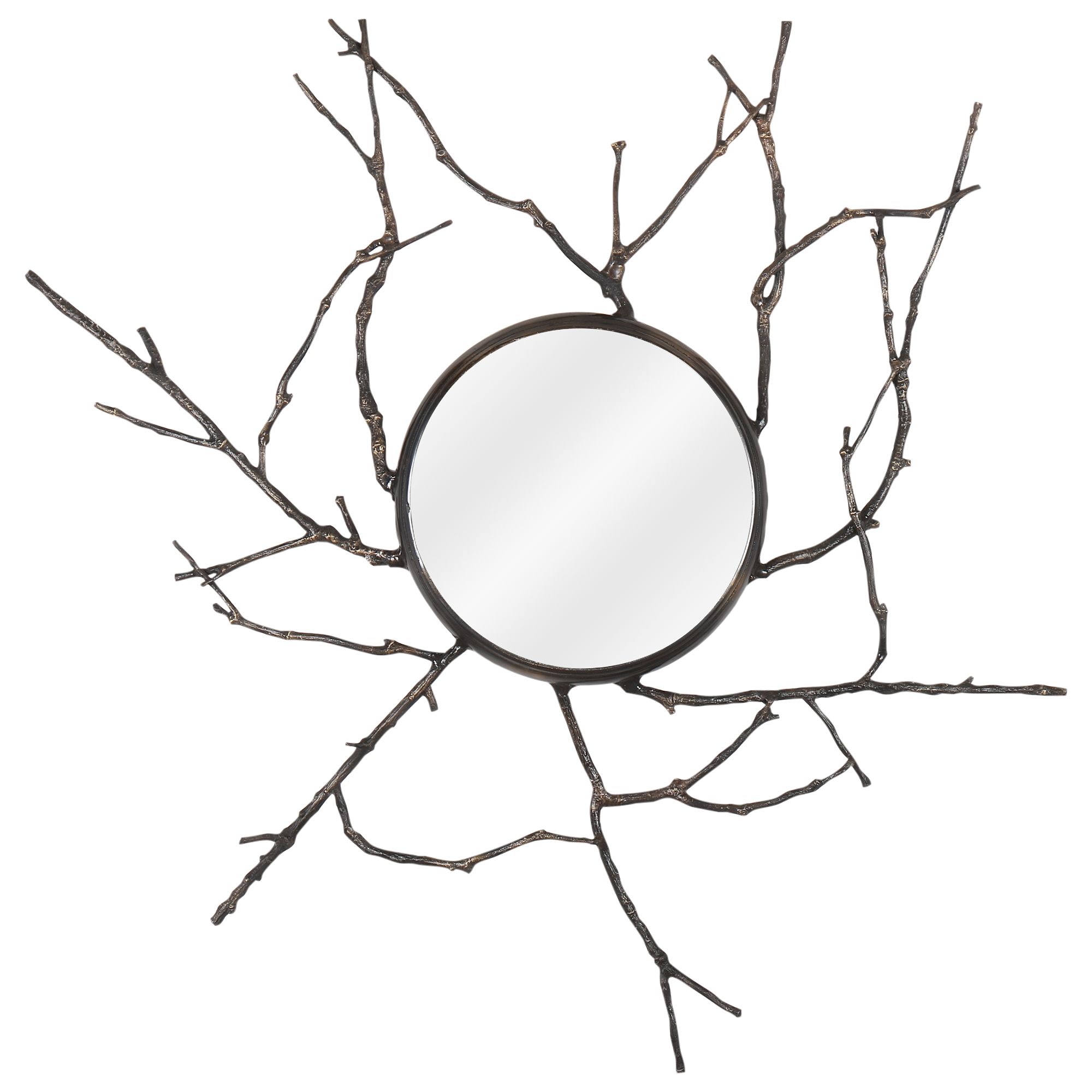 Adeline Bronze Metal Branch 47"x42" Oversized Mirror