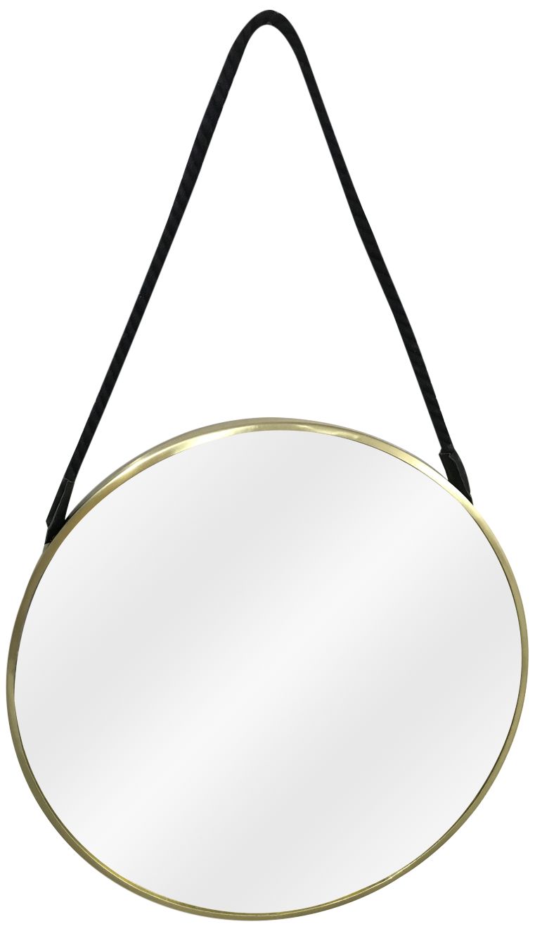 Crestview Collection Hadley Brass 30" Round Wall Mirror
