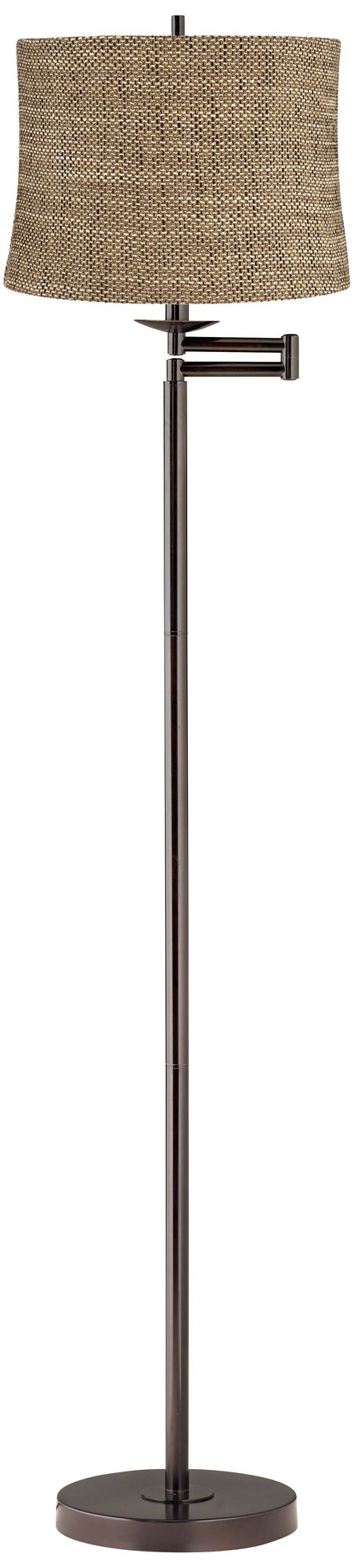 360 Lighting Dortmund 62 1/2" Bronze Swing Arm Floor Lamp