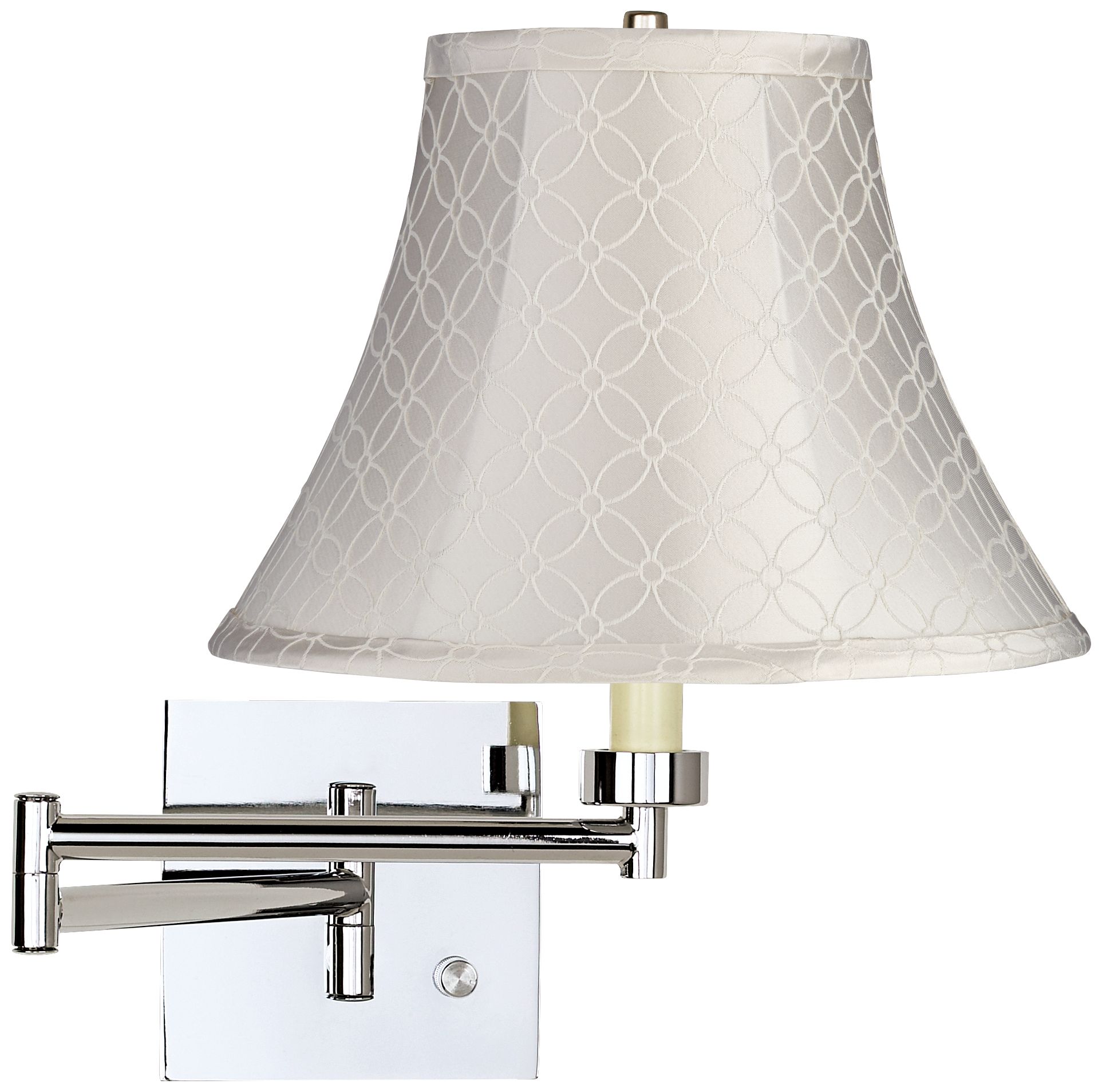 An Qing Bell Chrome Plug-In Swing Arm Wall Lamp