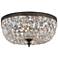 Crystorama Ceiling Mount 16" Wide Bronze Crystal 3-Light Ceiling Light