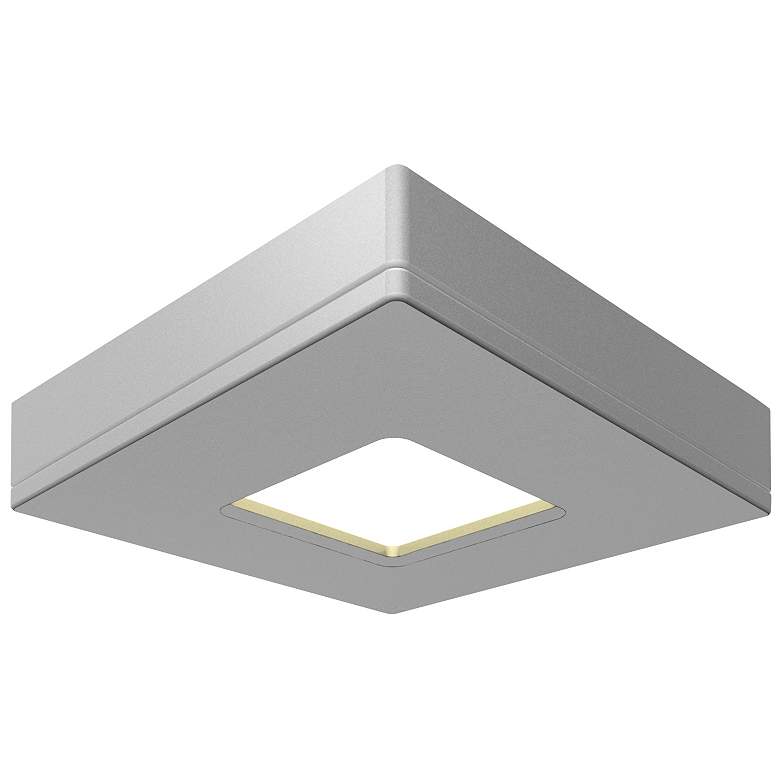 Image 1 CSL Rascal 3"W Silver Metallic Square LED Slim Puck Light