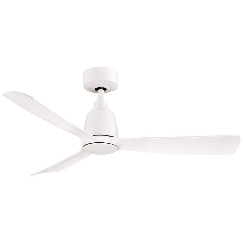 Image 2 44" Fanimation Kute Matte White Damp Ceiling Fan with Remote