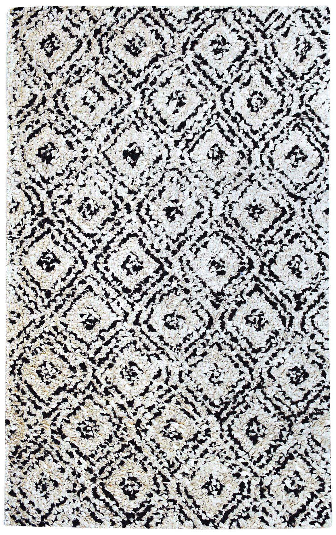Uttermost Amuza Black and Ivory Diamond Area Rug
