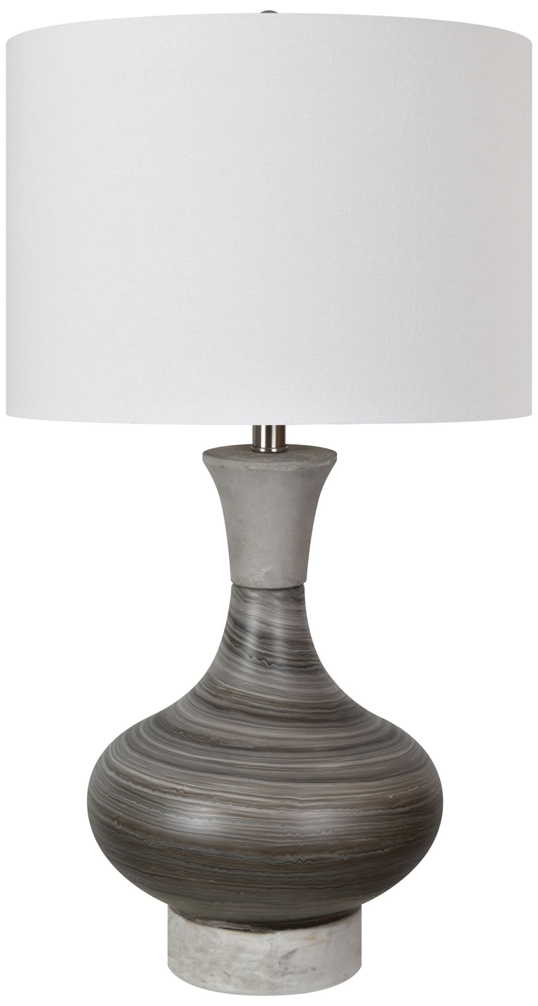 Watson Concrete Gray and Brown Ceramic Vase Table Lamp