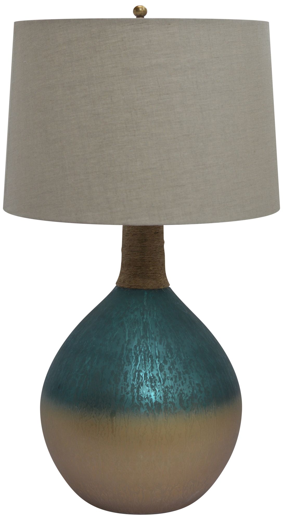 teal and gold lamp