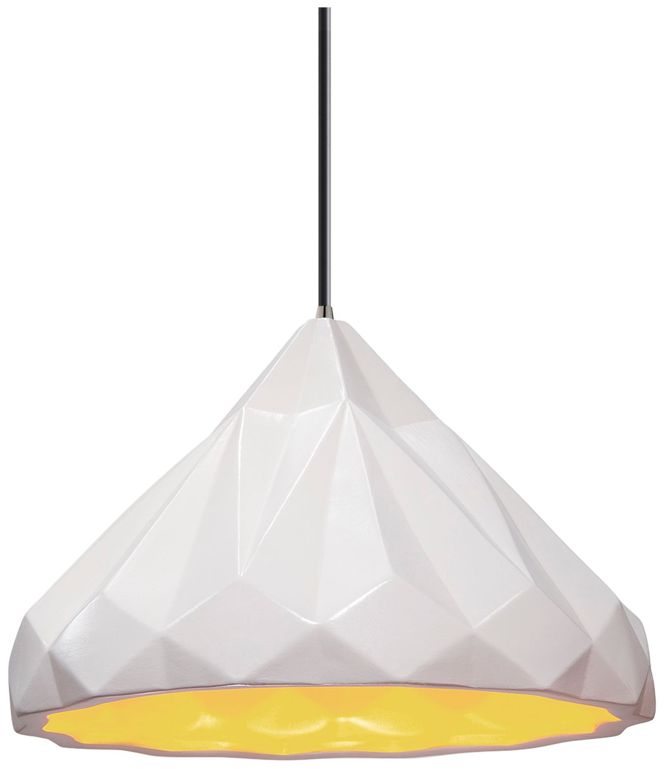 Radiance Geometric 12" Wide White Ceramic Mini Pendant