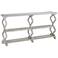 Chelsea 71" Wide Distressed Gray Wood Console Table with Tray Top