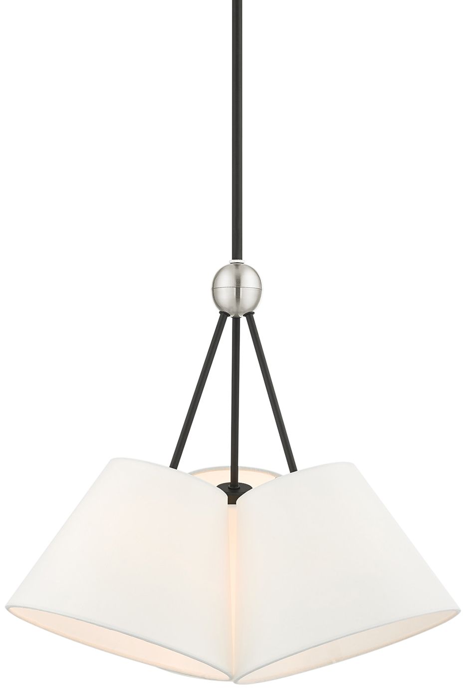 Prato 21" Wide Black 3-Light Pendant Light