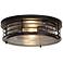 Archer 13" Wide Black Ceiling Light with Clear Glass Shade