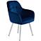 Prentice Blue Velvet Modern Dining Chair