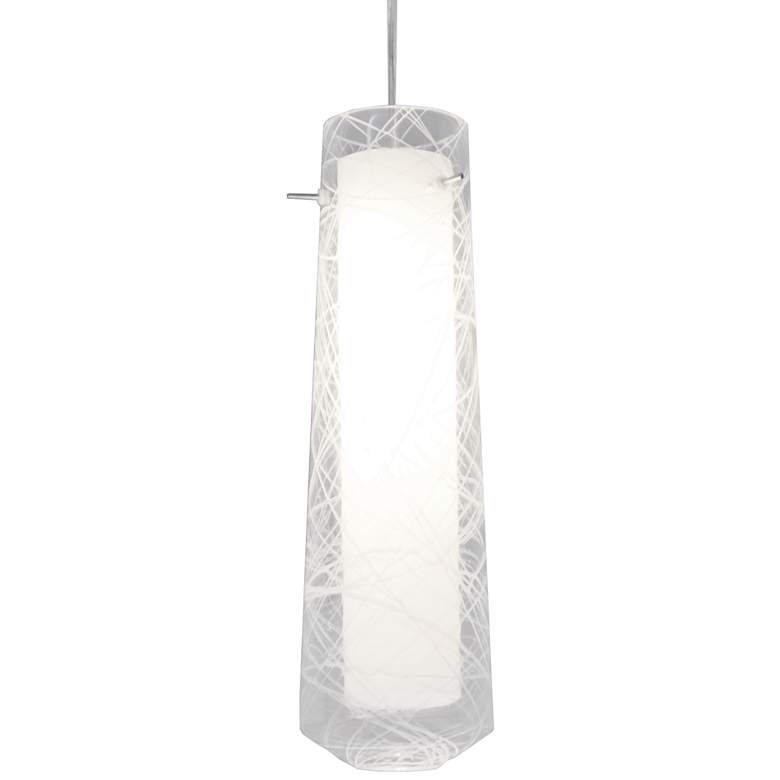 Spun 5&quot; Wide Satin Nickel LED Mini Pendant with Clear Glass