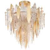 Maxim Majestic 24&quot; Wide Gold Leaf and Glass Ceiling Light