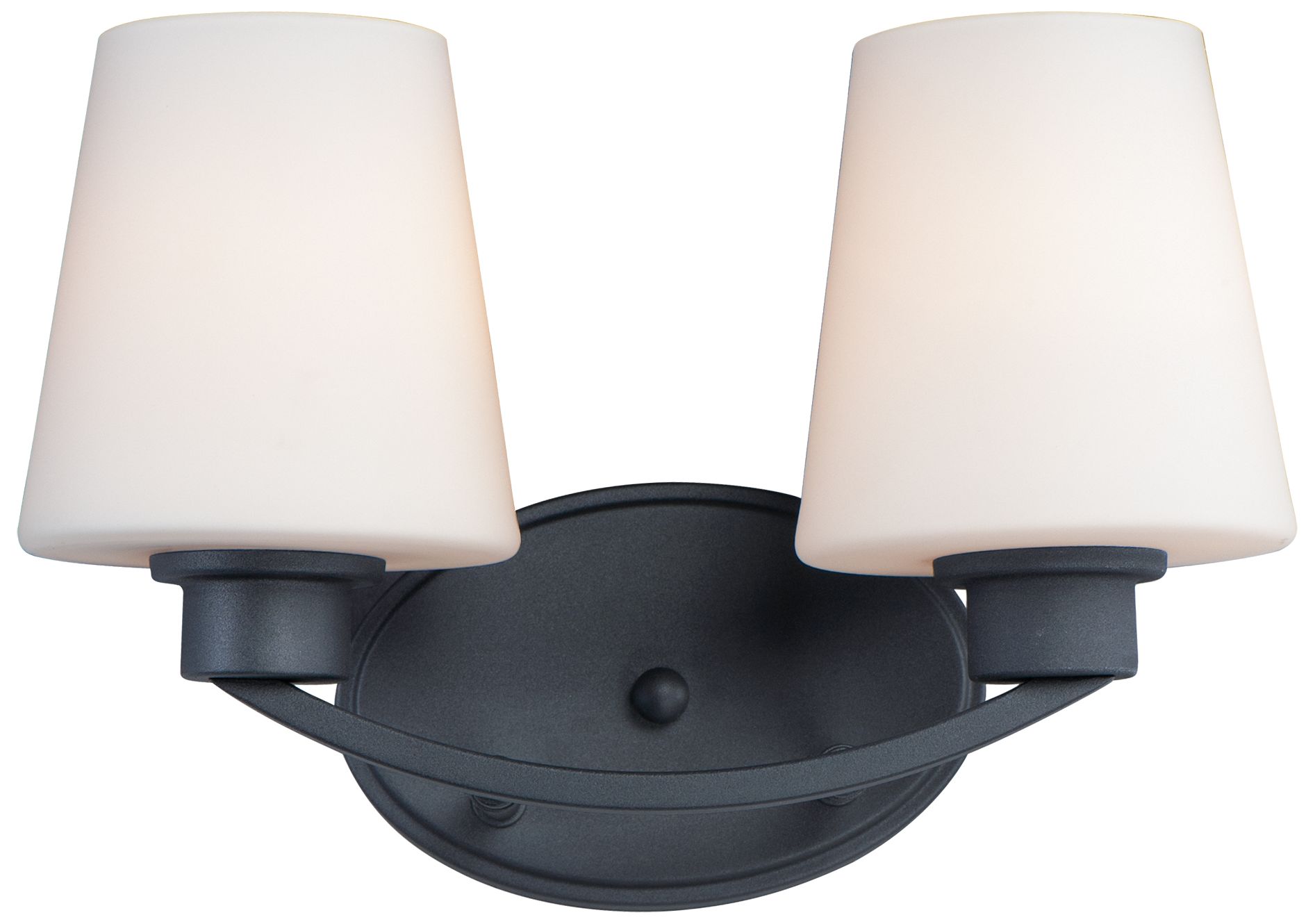 Maxim Shelter 9 1/2" High Black 2-Light Wall Sconce