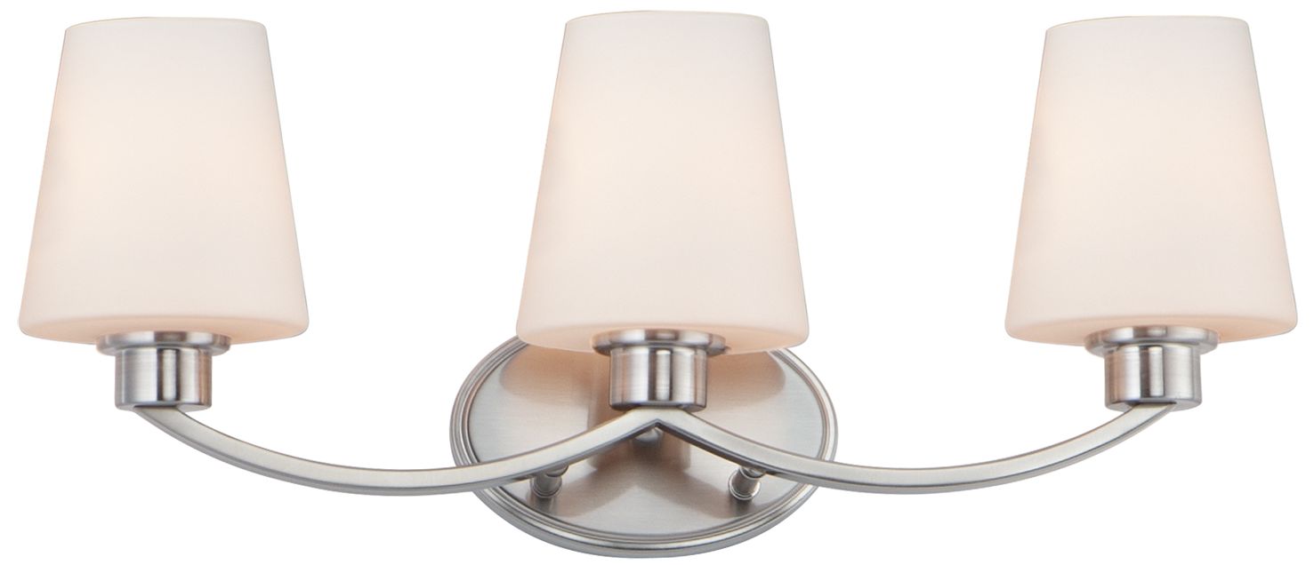 Maxim Shelter 22" Wide Satin Nickel 3-Light Bath Light