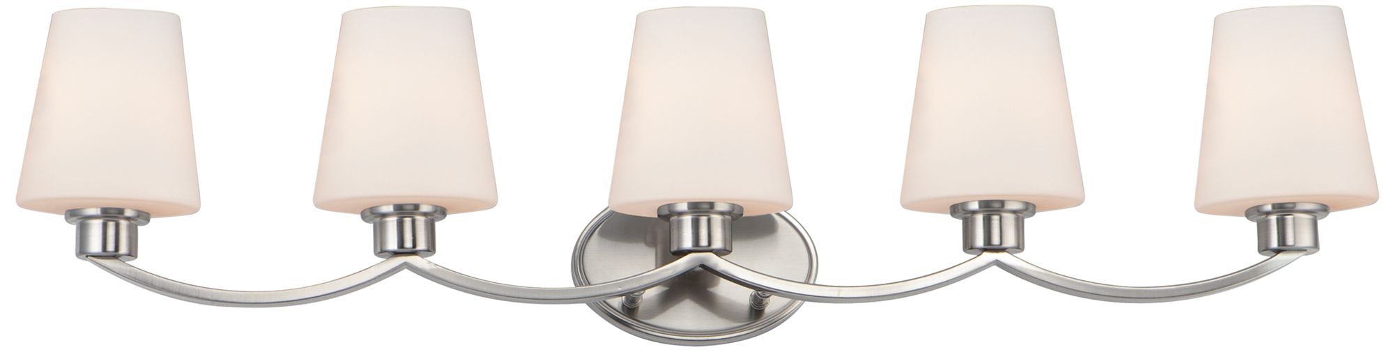Maxim Shelter 37 1/2" Wide Satin Nickel 5-Light Bath Light
