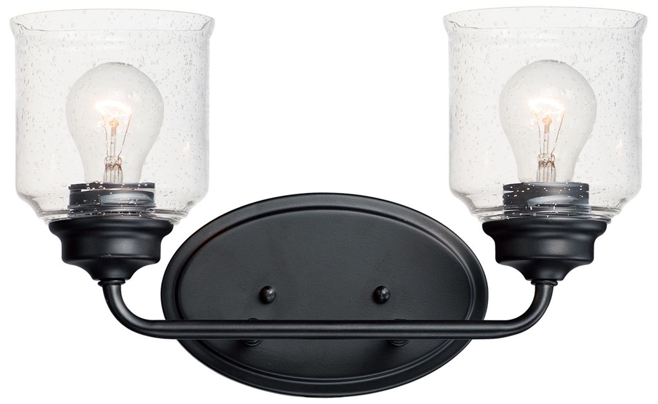 Maxim Acadia 9" High Black 2-Light Wall Sconce