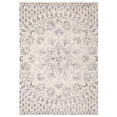 Capistrano 5'3"x7'6" Ivory and Gray Floral Area Rug
