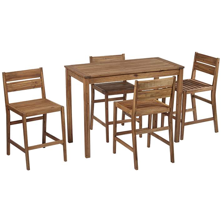 Nova 5 Piece Outdoor Bar Table With 4, Ikea Bar Table And Chairs Set