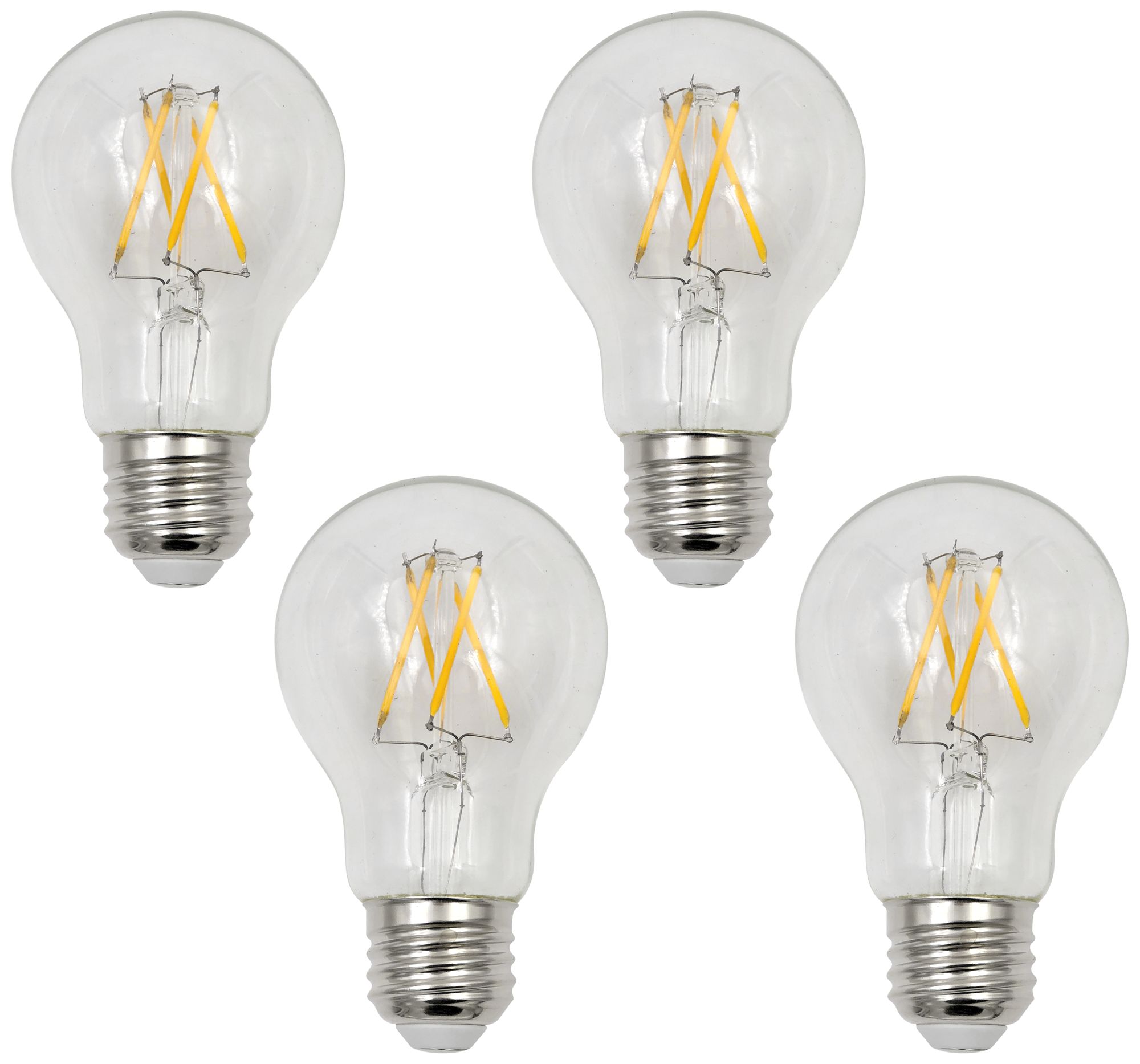 40W Equivalent Clear 4W LED Dimmable Standard A19 4-Pack