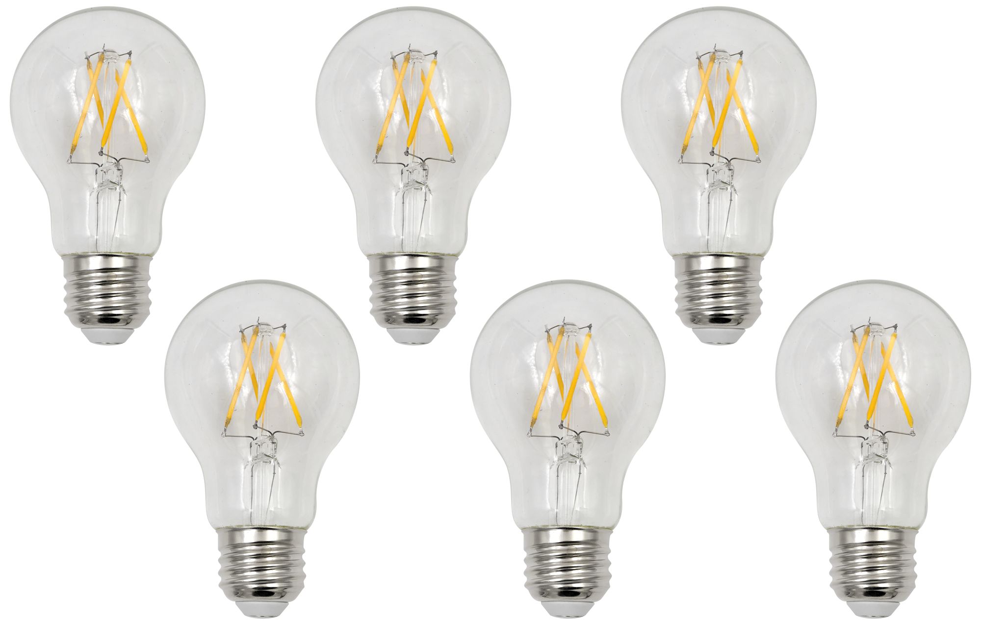 40W Equivalent Clear 4W LED Dimmable Standard A19 6-Pack