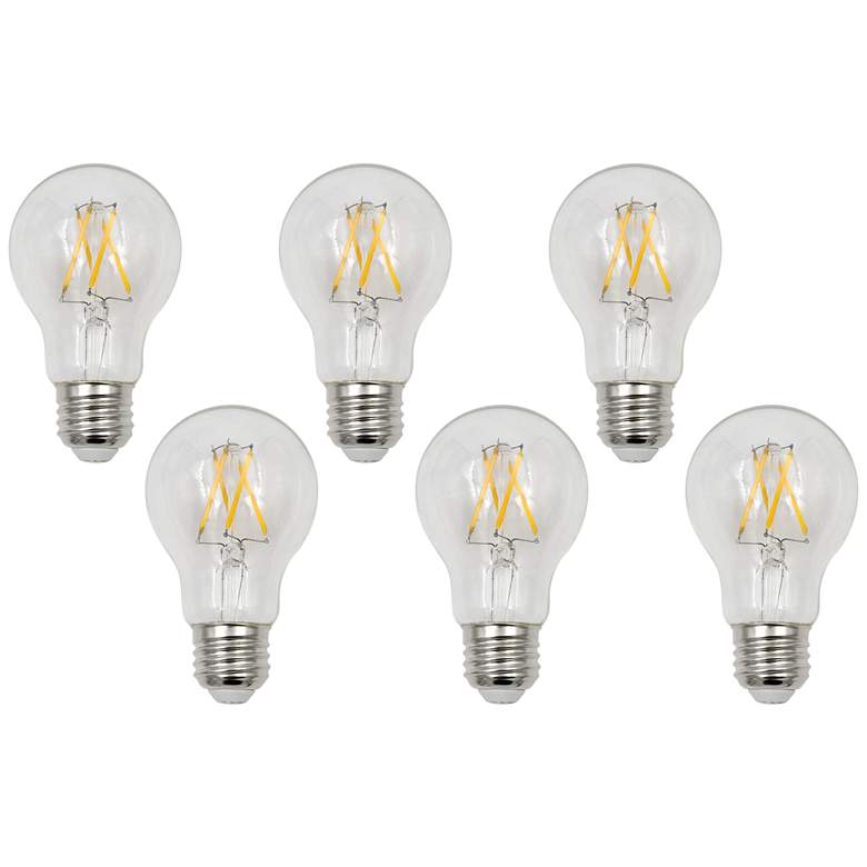 40W Equivalent Clear 4W LED Dimmable Standard A19 6-Pack