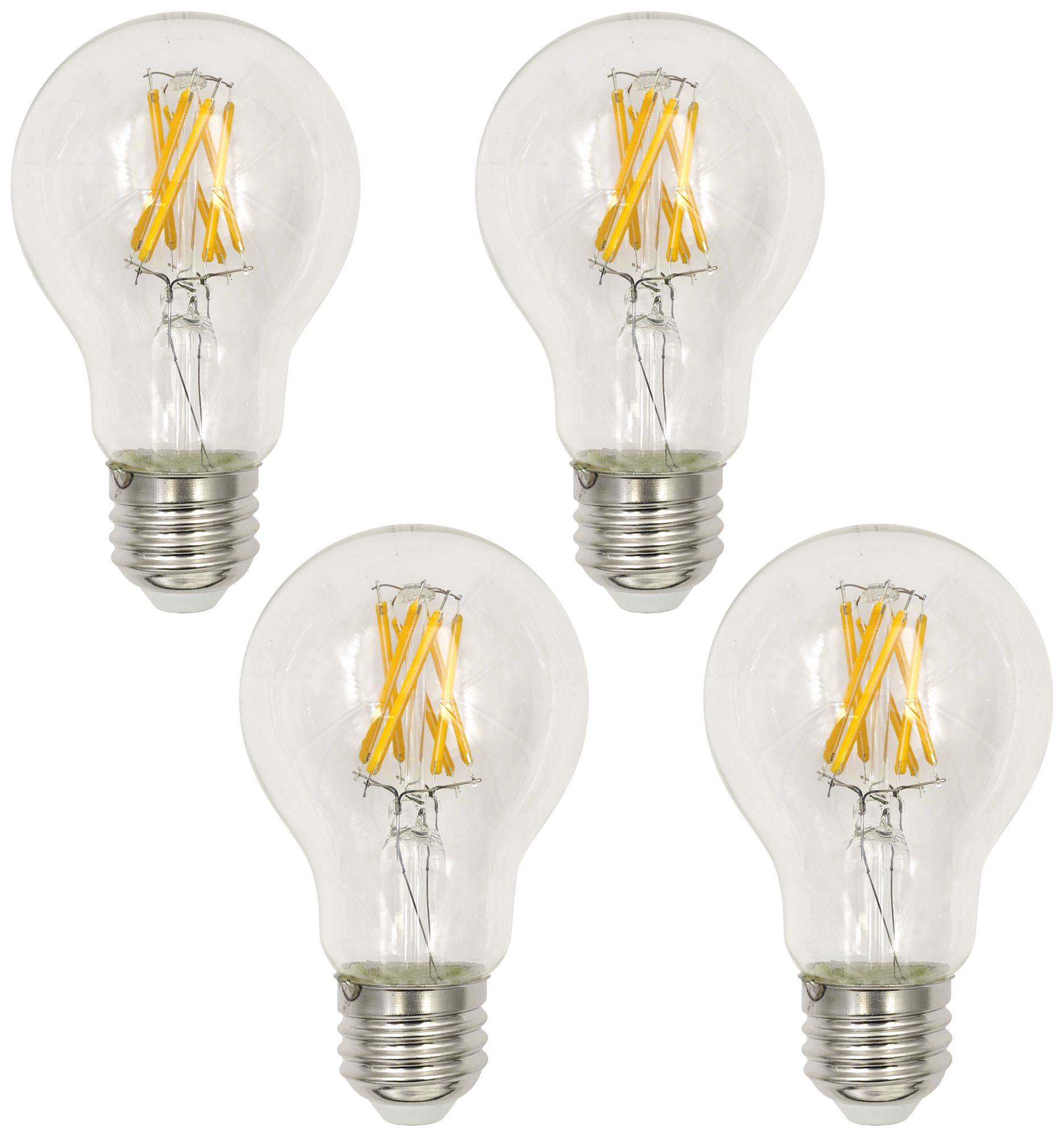 60W Equivalent Clear 7W LED Dimmable Standard A19 4-Pack